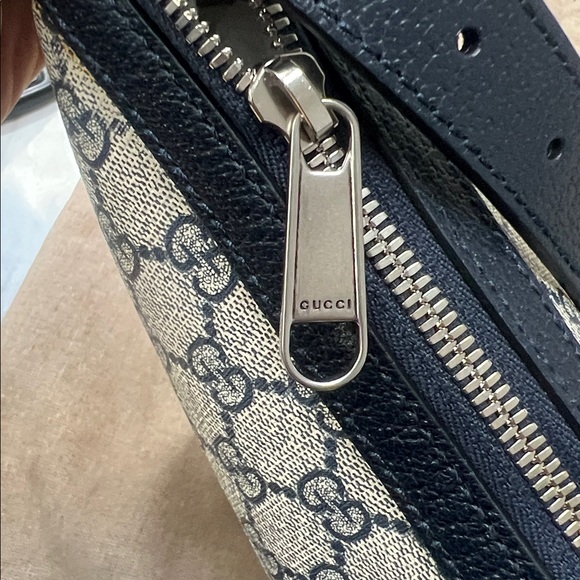 Authentic Gucci Ophidia Half Moon Hobo GG Coated Canvas Small Blue - Picture 5 of 13